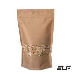 Torebki doypack z okienkiem kraft papierowe ekologiczne 100 ml 250 ml 500 ml 750 ml 1000 ml 1500 ml 2000 ml bez nadruku